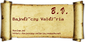 Bajnóczy Valéria névjegykártya
