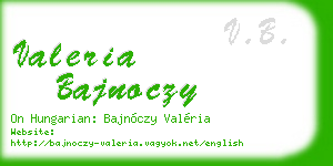 valeria bajnoczy business card